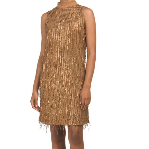 Carla Conti Dresses & Skirts - NWT Carla Conti Sequin Fringe Cocktail Dress Italy